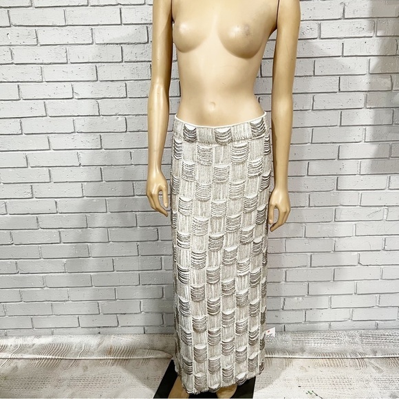 Asos Edition Drape Bead and Pearl Plaid Midi Skirt - Picture 7 of 10
